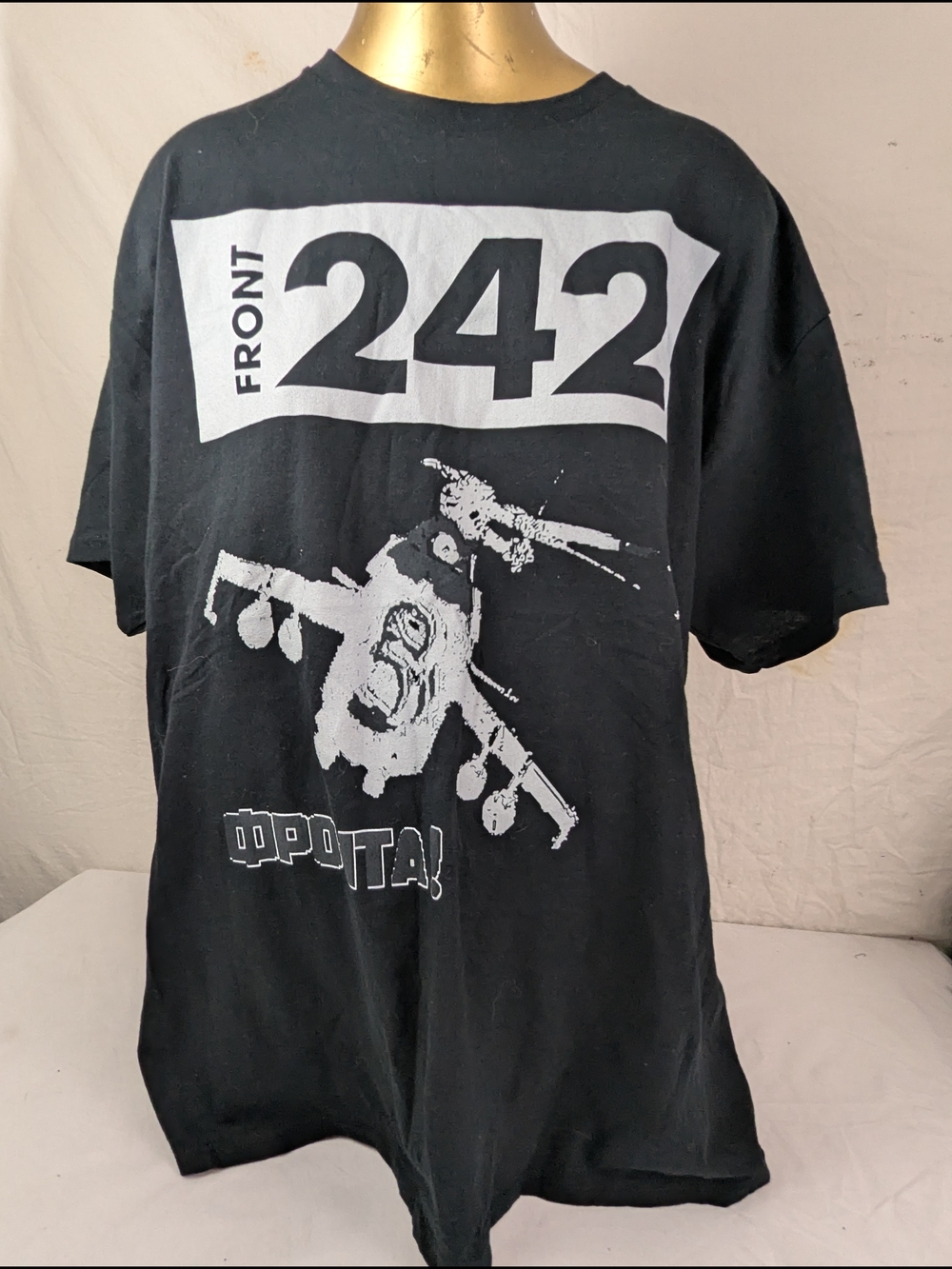 FRONT 242 Belgian Electronic Band Men's Official Warfare Black Tshirt Size XL